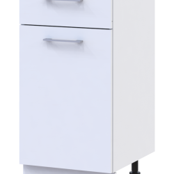 Kitchen Lea НЯ82_40 lower narrow White / Oak Sonoma chipboard 40х46.6х82